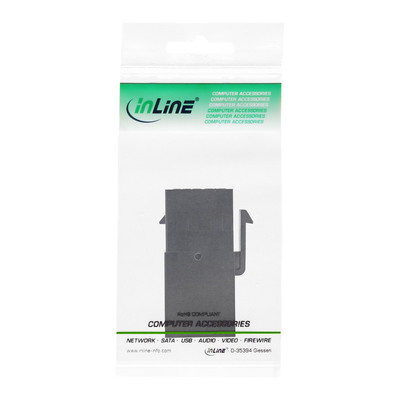 InLine® USB 3.1 Keystone Snap-In Einsatz, USB-A Buchse / Buchse, schwarz (Produktbild 3)