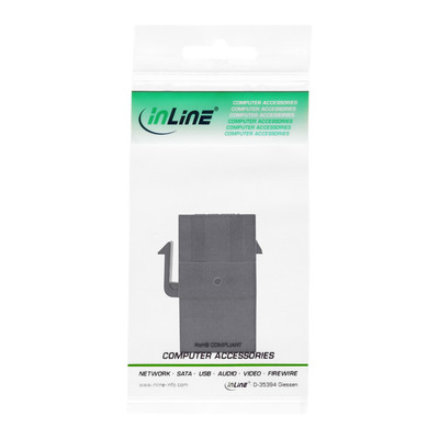 InLine® HDMI Keystone Snap-In Einsatz 4K/60Hz, HDMI A Buchse/Buchse, schwarz (Produktbild 3)