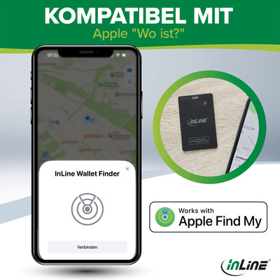 InLine® Wallet Finder, smarte Karte für die Geldbörse, Qi-Aufladung,100mAh, IPX5  (Produktbild 5)