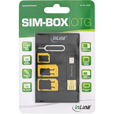 InLine® SIM-BOX, Simkartenadapter und Zubehörbox mit OTG Kartenleser (Produktbild 6)