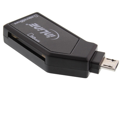 InLine® OTG Mobile Card Reader, USB 2.0, für SD+microSD, für Android Smartphone
