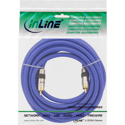 InLine® Cinch Kabel VIDEO & digital AUDIO, PREMIUM, vergoldete Stecker, 1x Cinch Stecker / Stecker, 5m (Produktbild 11)