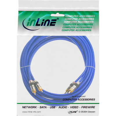 InLine® Cinch Kabel AUDIO, PREMIUM, vergoldete Stecker, 2x Cinch Stecker / Stecker, 7m (Produktbild 11)