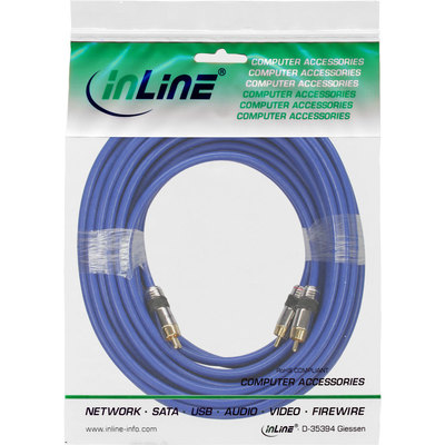 InLine Cinch Kabel AUDIO, PREMIUM, vergoldete Stecker, 2x Cinch Stecker / Stecker, 10m (Produktbild 11)