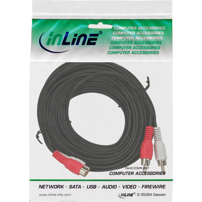 InLine Cinch Verlngerung, 2x Cinch, Stecker / Buchse, 10m (Produktbild 11)