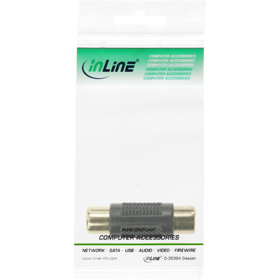 InLine® Audio Adapter, Cinch Buchse an Cinch Buchse, vergoldet (Produktbild 11)
