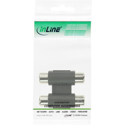 InLine® Audio Adapter, 2x Cinch Kupplung, Buchse / Buchse (Produktbild 11)