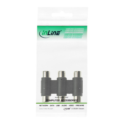 InLine Audio/Video Adapter, 3x Cinch Buchse auf 3x Cinch Buchse (Produktbild 11)
