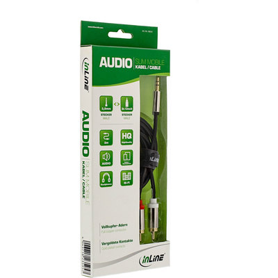 InLine® Slim Audio Kabel Klinke 3,5mm ST an 2x Cinch ST, 2m (Produktbild 11)