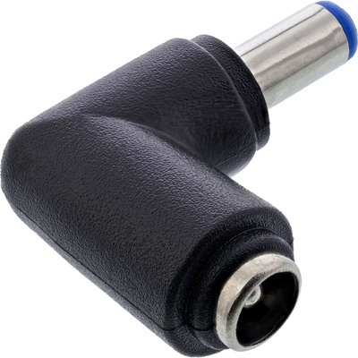 InLine® DC Adapter, 5,5x2,1mm DC Hohlstecker Stecker / Buchse gewinkelt (Produktbild 2)