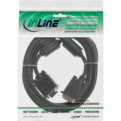 InLine® DVI-A Kabel, analog 12+5 Stecker auf 15pol HD Stecker VGA, 3m