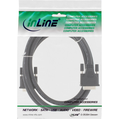 InLine® DVI-I Kabel, digital/analog, 24+5 ST / ST, Dual Link, ohne Ferrite, 1,8m (Produktbild 2)
