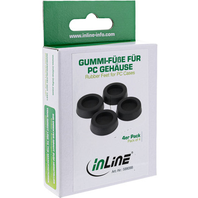 InLine® Gummi-Füße, für PC Gehäuse, 4er Pack, schwarz (Produktbild 11)
