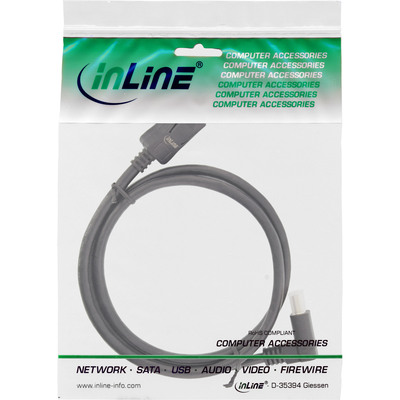 InLine® DisplayPort 1.4 Kabel, 8K4K, nach unten gewinkelt, schwarz/gold, 3m (Produktbild 2)