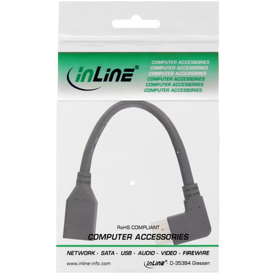 InLine® DisplayPort 1.4 Adapterkabel ST/BU, 8K4K, rechts gewinkelt (Produktbild 2)