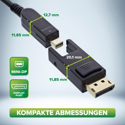 InLine® DisplayPort 1.4 AOC Kabel, 8K4K, DisplayPort Stecker abnehmbar, 25m (Produktbild 6)