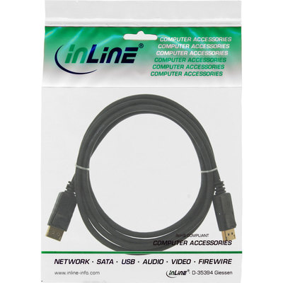 InLine DisplayPort Kabel, schwarz, vergoldete Kontakte, 0,5m (Produktbild 11)