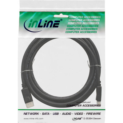 InLine DisplayPort Kabel, schwarz, vergoldete Kontakte, 7,5m (Produktbild 11)