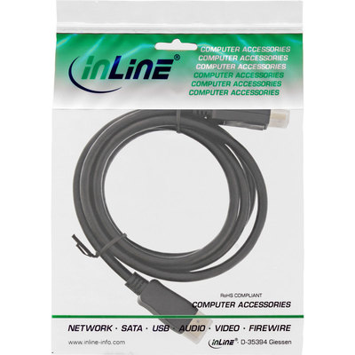 InLine® DisplayPort Kabel, schwarz, vergoldete Kontakte, 1,5m (Produktbild 11)