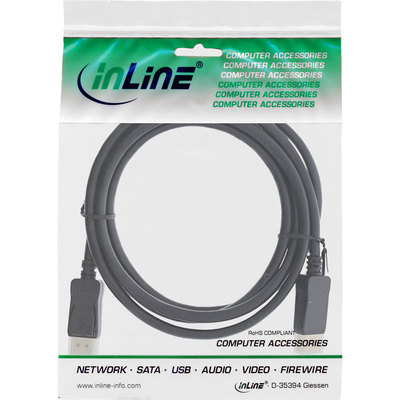 InLine DisplayPort 1.4 Kabel, 8K4K, schwarz, vergoldete Kontakte, 3m (Produktbild 11)