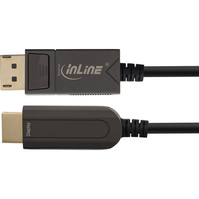InLine DisplayPort zu HDMI AOC Konverter Kabel, 4K/60Hz, schwarz, 10m (Produktbild 2)