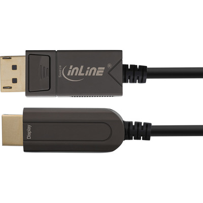 InLine® DisplayPort zu HDMI AOC Konverter Kabel, 4K/60Hz, schwarz, 25m (Produktbild 2)