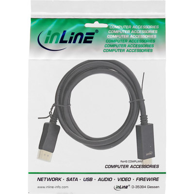 InLine® DisplayPort zu HDMI Konverter Kabel, 4K/60Hz schwarz, 3m (Produktbild 11)