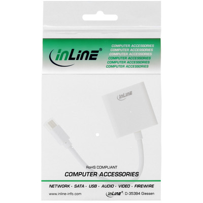 InLine® Mini DisplayPort zu DVI Adapter, Mini DisplayPort Stecker auf DVI-D 24+1 Buchse, Alu, weiß (Produktbild 11)
