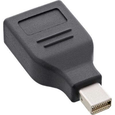 InLine® DisplayPort Adapter, mini DisplayPort Stecker auf DisplayPort Buchse, 4K/60Hz, schwarz (Produktbild 2)