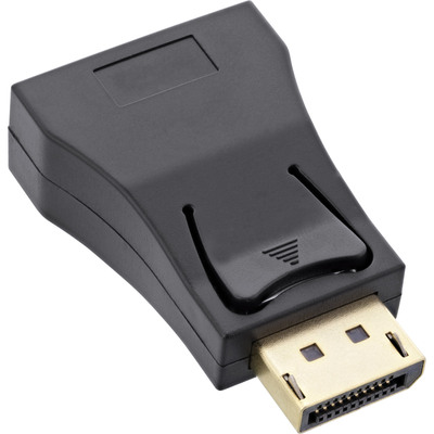 InLine® DisplayPort Konverter, DisplayPort Stecker auf VGA Buchse, FullHD/60Hz, schwarz/gold (Produktbild 2)