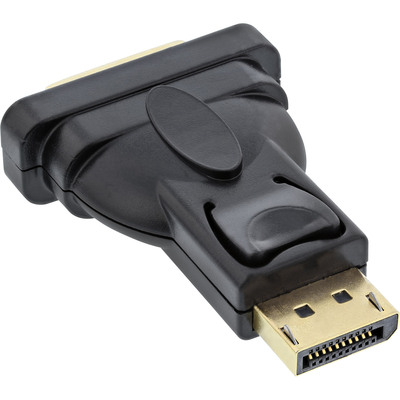InLine® DisplayPort Adapter, DisplayPort Stecker auf DVI-D 24+1 Buchse, schwarz (Produktbild 2)