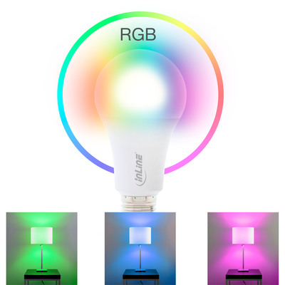 InLine® SmartHome LED Lampe RGB E27, 900LM  (Produktbild 5)