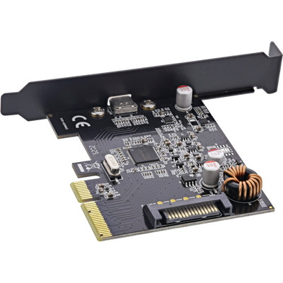 InLine® Schnittstellenkarte, PCIe x4, USB 3.2 Gen.2x2, 1x USB-C, inkl. Low-Profile Slotblech (Produktbild 2)