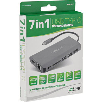 InLine® 7-in-1 USB-C Dockingstation, HDMI, DisplayPort, USB 3.2, SD, MST, PD  (Produktbild 5)