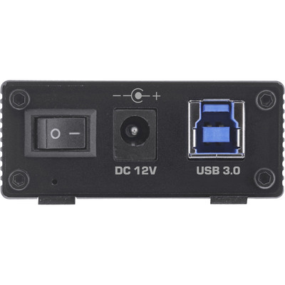 InLine® USB 3.0 Hub, 7 Port, Aluminiumgehäuse, schwarz, mit 2,5A Netzteil  (Produktbild 5)