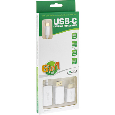 InLine® USB Display Konverter Set 6-in-1, 4K/60Hz silber  (Produktbild 5)