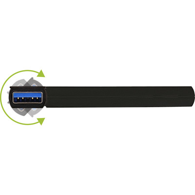 InLine® 180 Twist Hub USB 3.0, 4 Port, drehbar, schwarz (Produktbild 3)