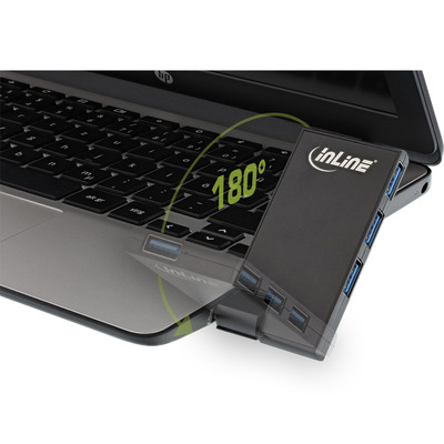 InLine® 180 Twist Hub USB 3.0, 4 Port, drehbar, schwarz  (Produktbild 5)