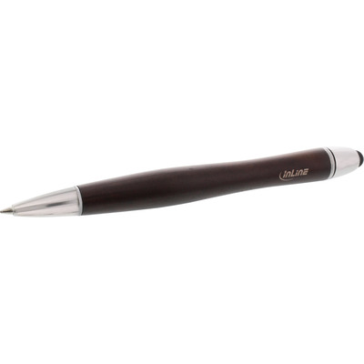 InLine® woodpen, Stylus-Stift für Touchscreens + Kugelschreiber, Walnuss/Metall (Produktbild 2)