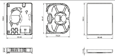 FTTx Kompakt-Anschlussbox, Anschluss: 2x SC-Simplex/LC-Duplex , 53700.2 (Produktbild 1)