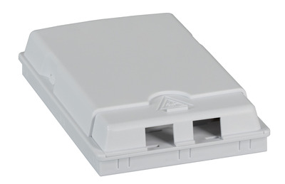 FTTH Indoor Anschlussbox für 2Fasern -- 2Kupplungen, Steckschutzvorrichtung, FTTH-BOX-IN-2 (Produktbild 1)