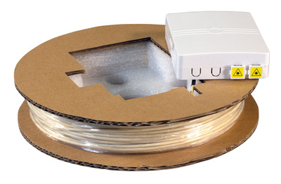 FTTX Compact Box vorkonfektioniert, 2x, SC/APC Simplex, G.657.A2, 70 m, 53680.70 (Produktbild 1)