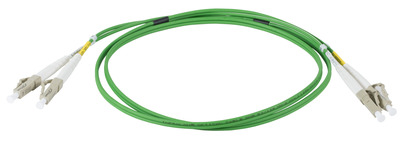 INFRALAN© Duplex Jumper LC-LC 50/125µm -- OM5, LSZH, limetten grün, 2.0mm, 10m