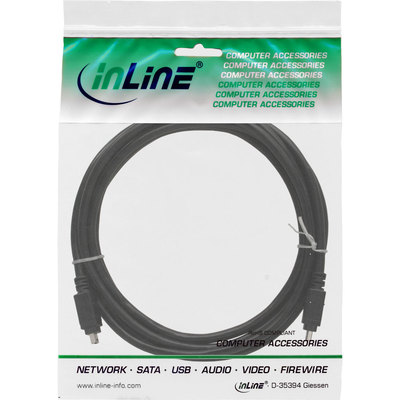 InLine® FireWire Kabel, IEEE1394 4pol Stecker / Stecker, schwarz, 3m (Produktbild 11)