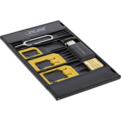 InLine® SIM-BOX, Simkartenadapter und Zubehörbox mit OTG Kartenleser (Produktbild 2)