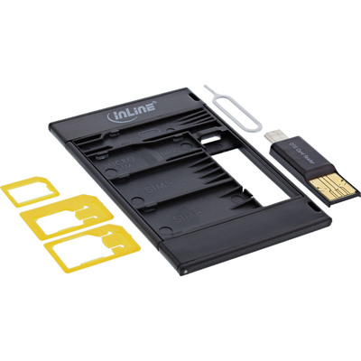 InLine® SIM-BOX, Simkartenadapter und Zubehörbox mit OTG Kartenleser (Produktbild 3)