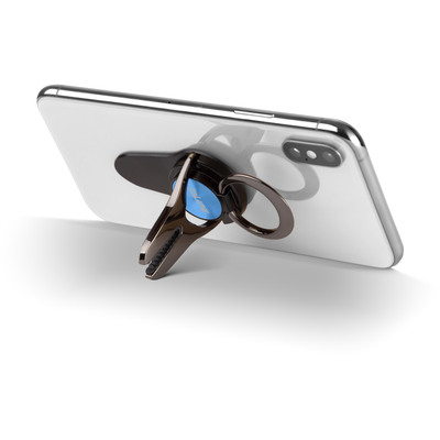 InLine® Smartphone 3in1 Smartclip KFZ-Halter, Ständer, Finger Halterung, selbstklebender Handygriff, Smartphonehalter, Selfie Handyhalter, blau  (Produktbild 5)