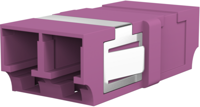 Kupplung LC Duplex OM4 erikaviolett -- flanschlos, 53517.1 (Produktbild 1)