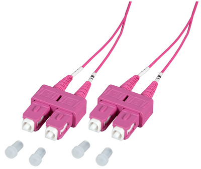 Duplex Patchkabel SC-SC OM4 -- 2m LSZH 1,2mm erikaviolett, O0318.2-1.2 (Produktbild 1)