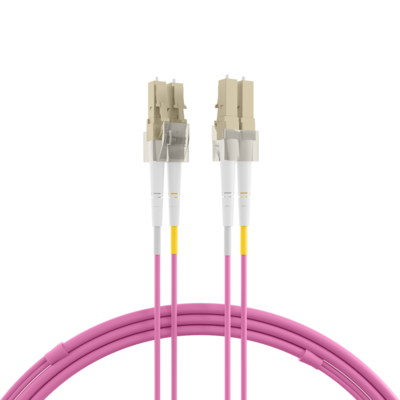 INFRALAN© Duplex Patchkabel Flat-Twin LC-LC OM4 -- 1m LSZH 3x5mm erikaviolett, IPL-DF-LCULCU-4-0100 (Produktbild 1)
